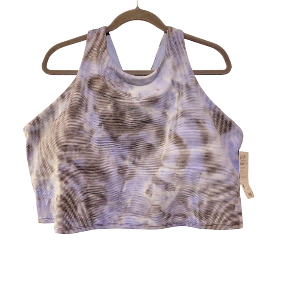 Athleta, NWT, Conscious Textured Crop D-DD, Breathable, Women's sz 3X, Light Imp